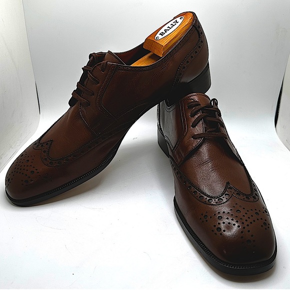 Bally Other - Full Wing Tip Brogue Oxford by BALLY (Switzerland) Brown MINT COND. 🔥🔥9.5 D